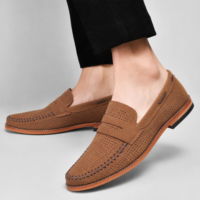 Firenze Suede Penny Loafers