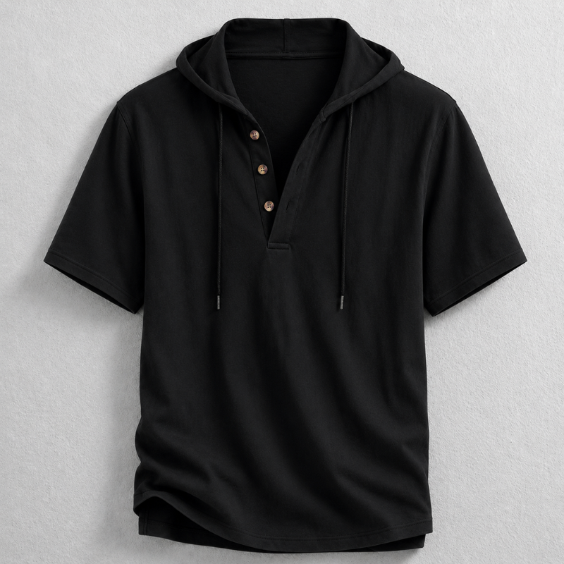 Camisa Henley Blake con capucha