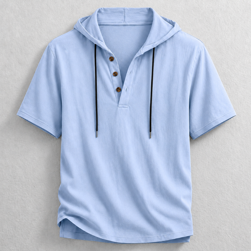 Camisa Henley Blake con capucha