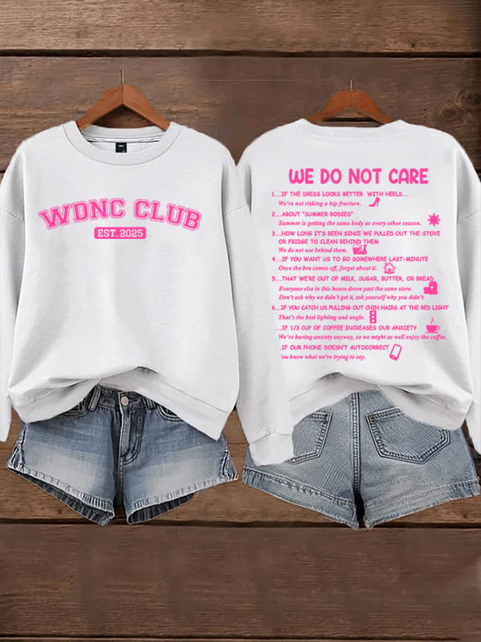 Women's  WDNC Menopause And Perimenopause Print Sweatshirt
