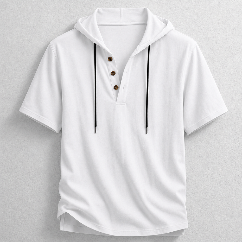 Camisa Henley Blake con capucha