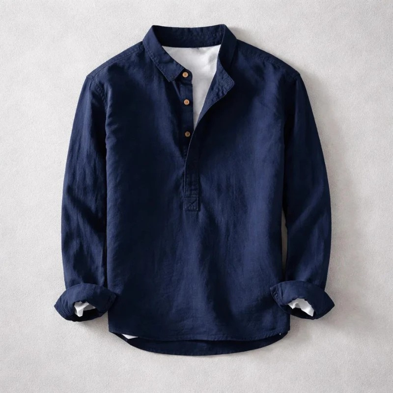 Camisa Henley Osaka de lino