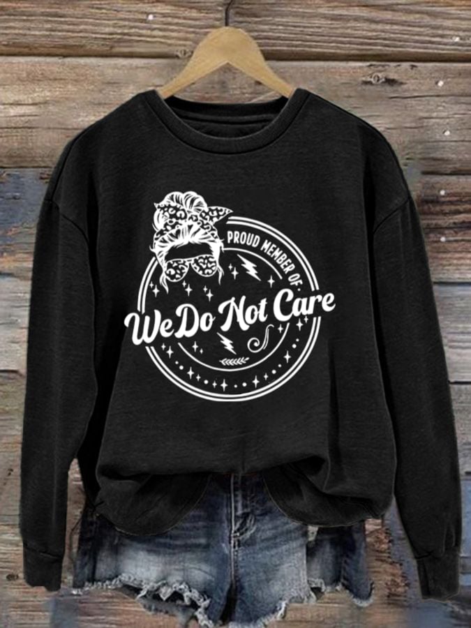 Retro Funny Proud Member Of  Print Sweatshirt