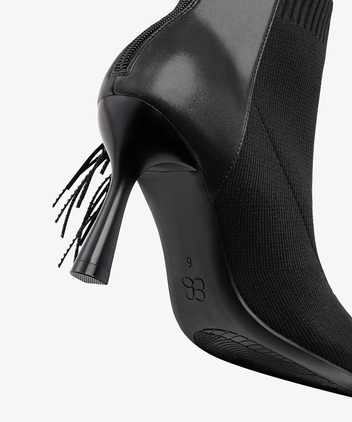 SparkleFlow Pointed Toe Heeled Ankle Boot