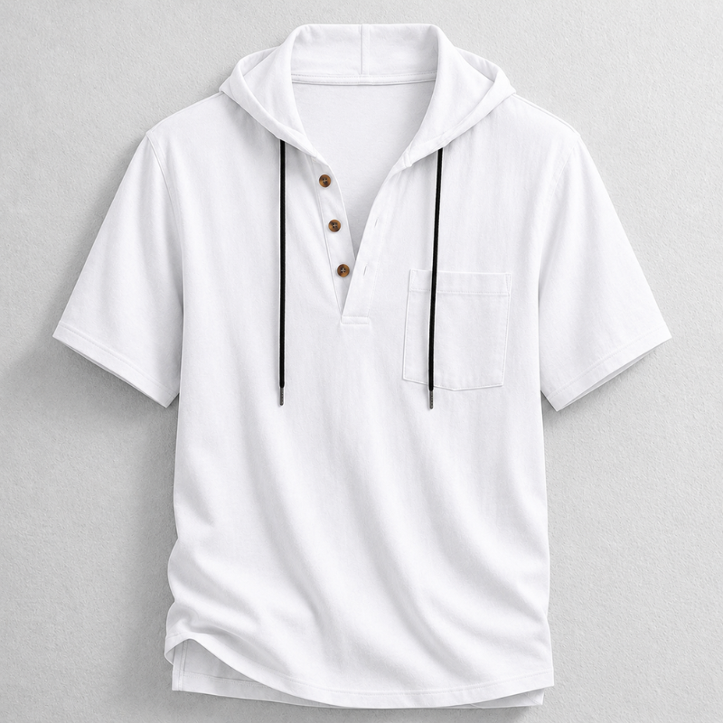 Camisa Henley Hudson con capucha