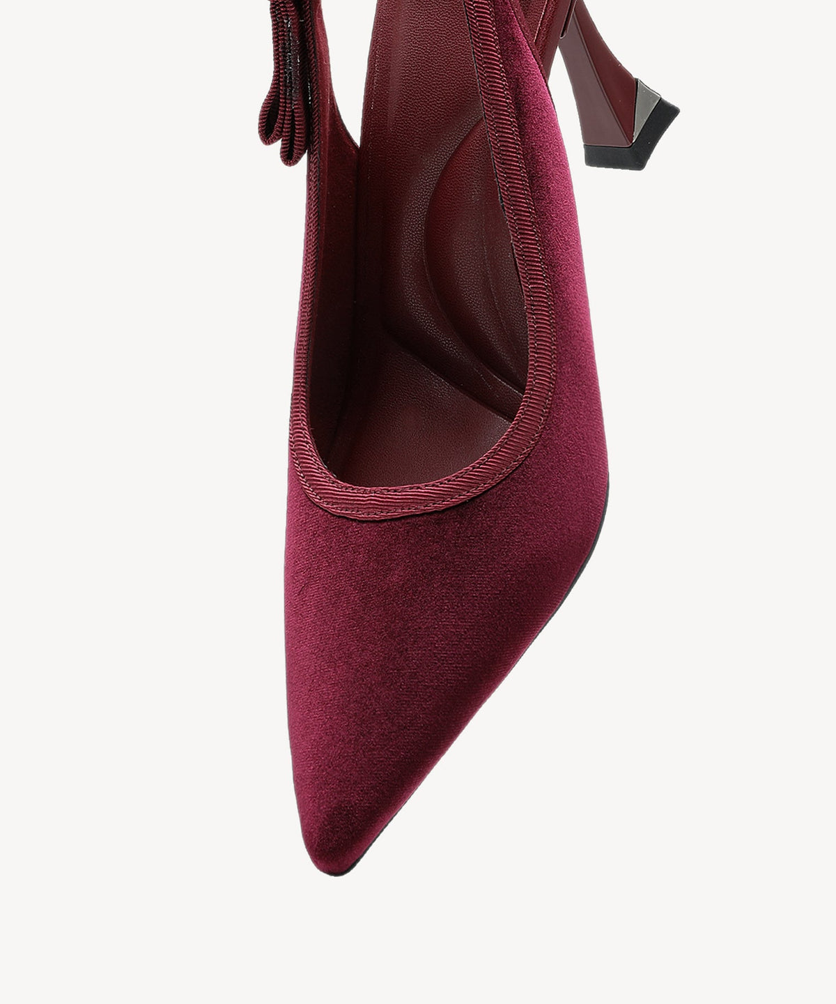 Everlush Velvet Pointed Toe Heeled Slingback