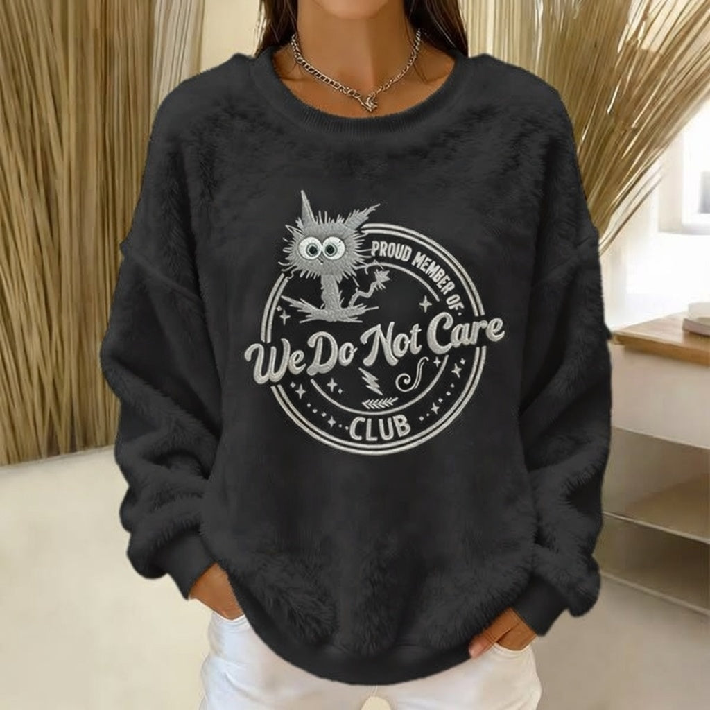 Women's Retro Funny Proud Member Of Club We Do Not Care Menopause Perimenopause Print flannel