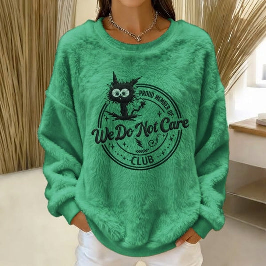 Women's Retro Funny Proud Member Of Club We Do Not Care Menopause Perimenopause Print flannel