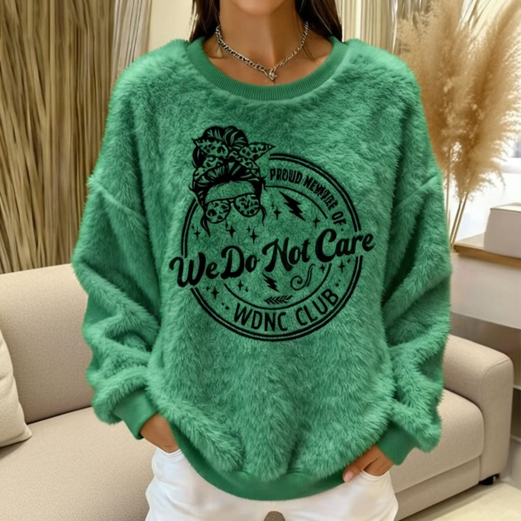 Women's Retro Funny Proud Member Of Club We Do Not Care Menopause Perimenopause Print flannel
