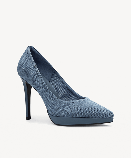 StyleFlex Pointed Toe Heeled Platform Pump