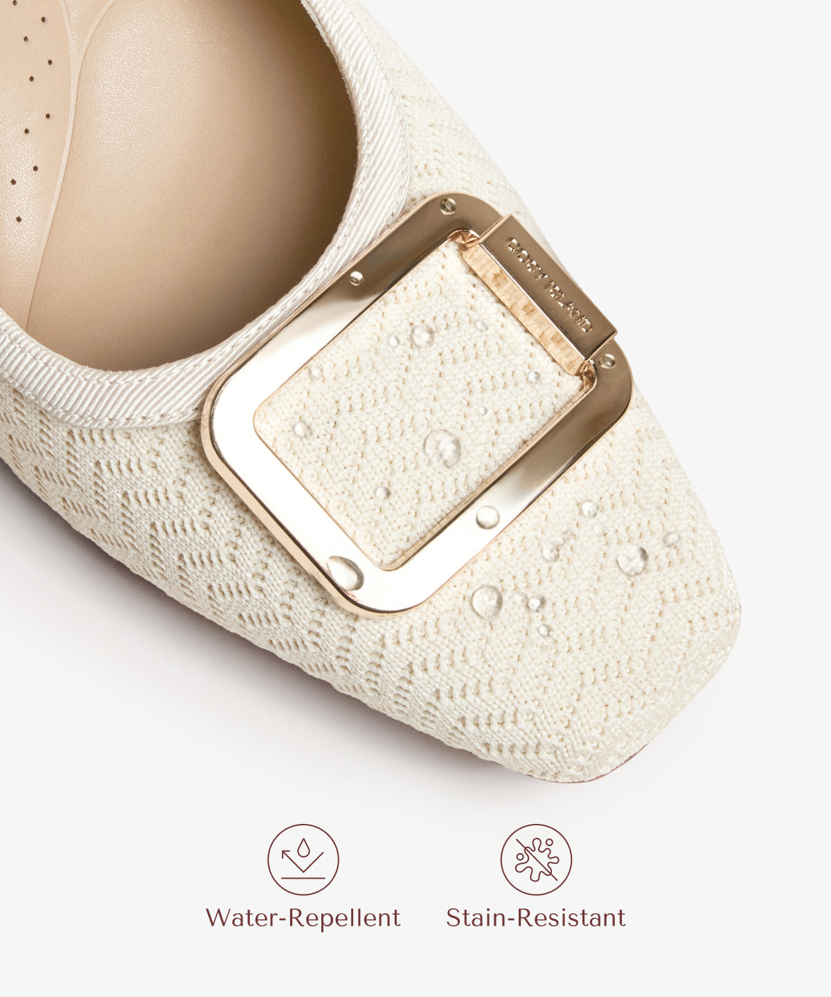 Signature Buckle Square Toe Heeled Pump