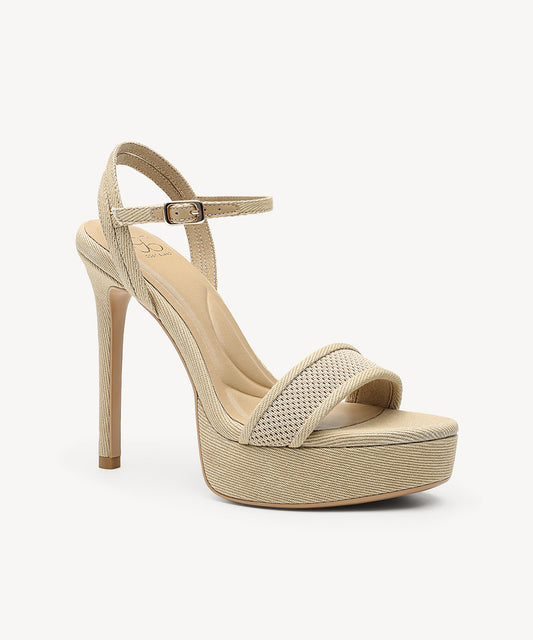 DenimLoft Strapped Platform Heeled Sandal