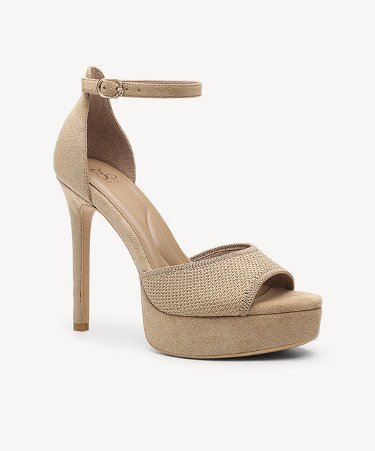 GlimmerRise Strapped Platform Heeled Sandal