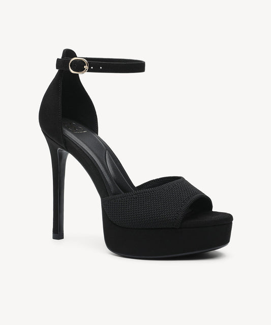 GlimmerRise Strapped Platform Heeled Sandal