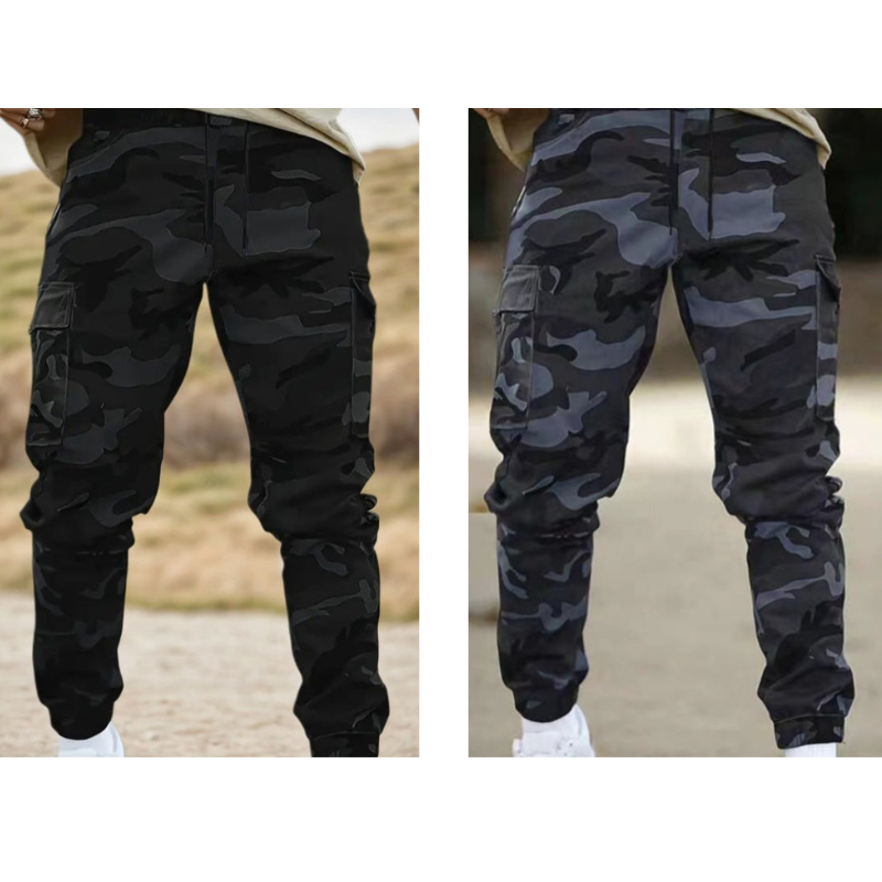 Pantalones de trabajo multibolsillos de algodón y nailon