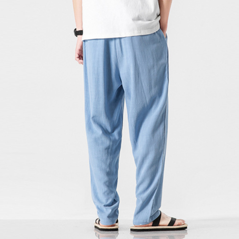 Pantalones de lino de corte holgado Nikolai