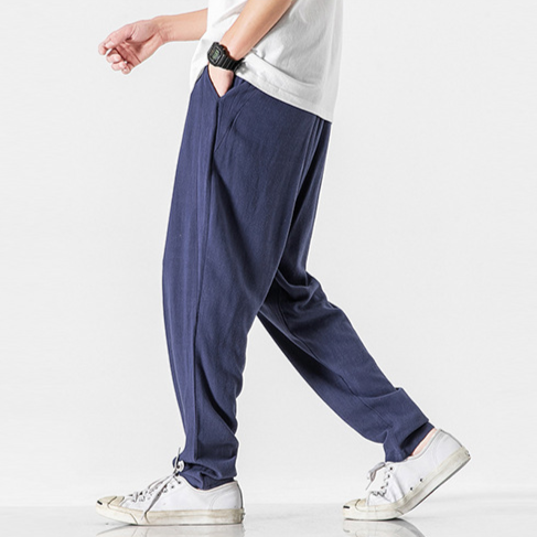 Pantalones de lino de corte holgado Nikolai