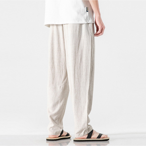 Pantalones de lino de corte holgado Nikolai
