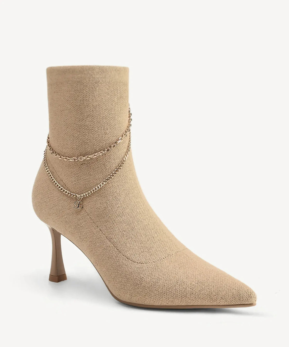 Trendy Chain Luxe Pointed Toe Ankle Boot