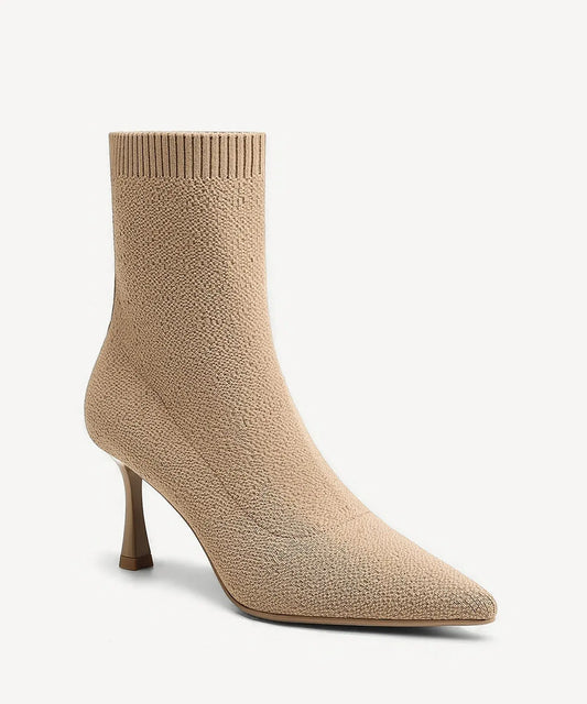 CloudMile Minimalist Pointed Toe Sock Ankle Boot - 2X Wide