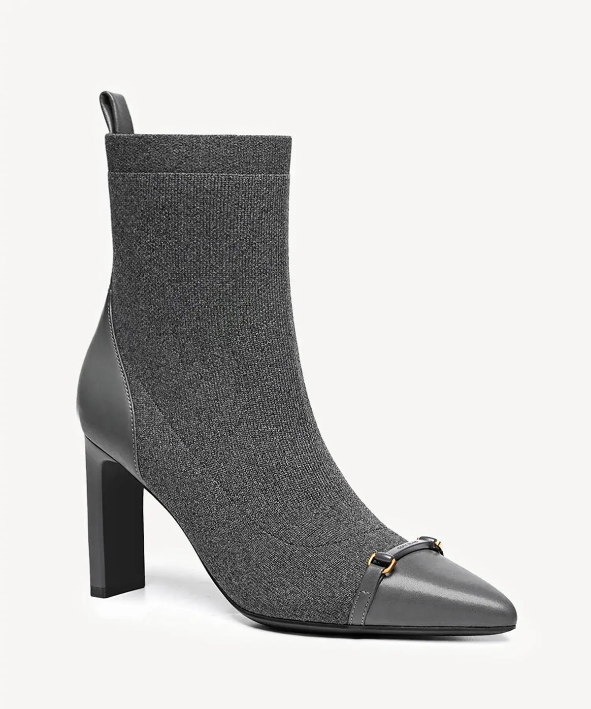 LuxeBit Pointed Toe Heeled Ankle Boot