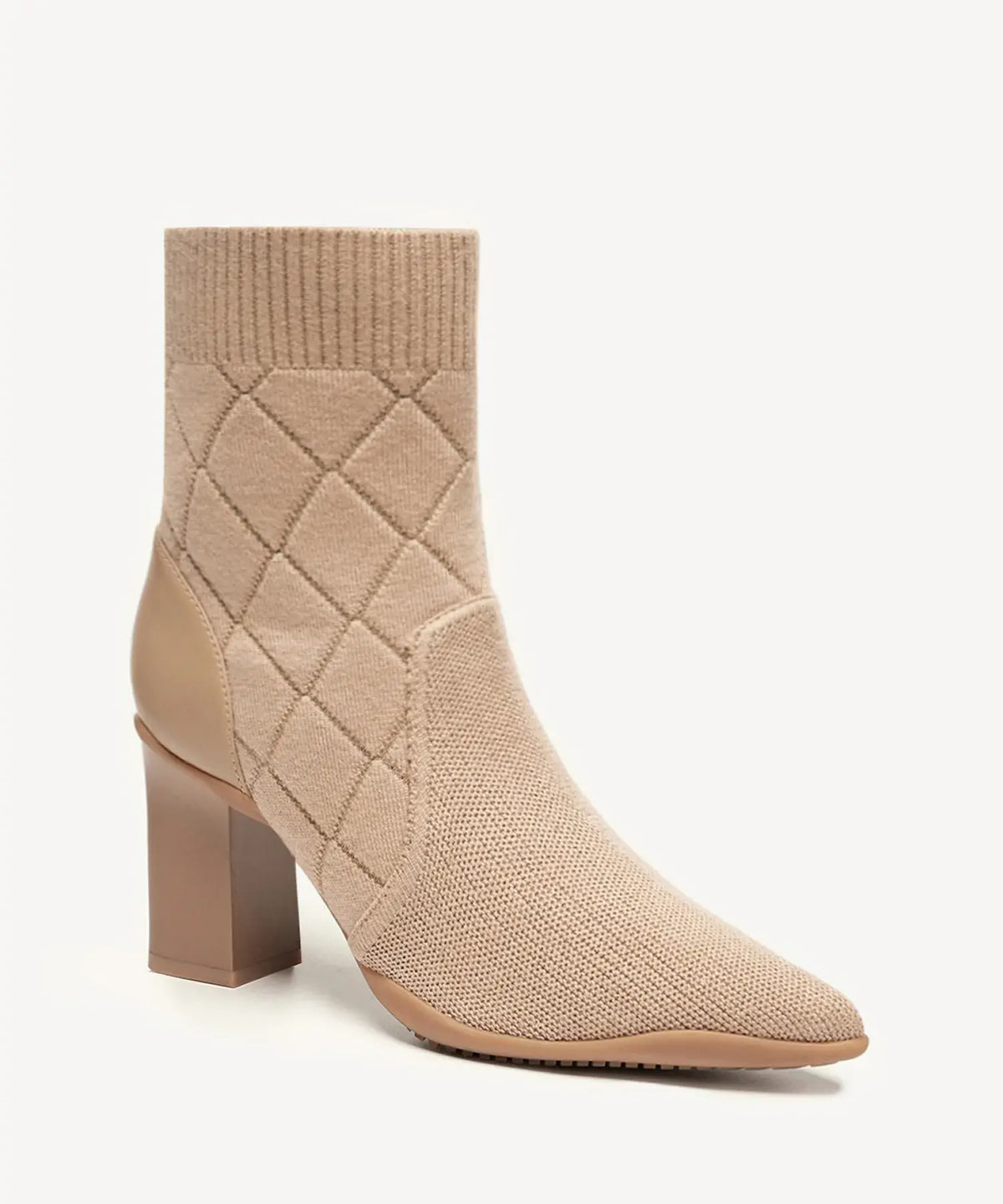 UrbanEase Pointed Toe Block Heel Ankle Boot