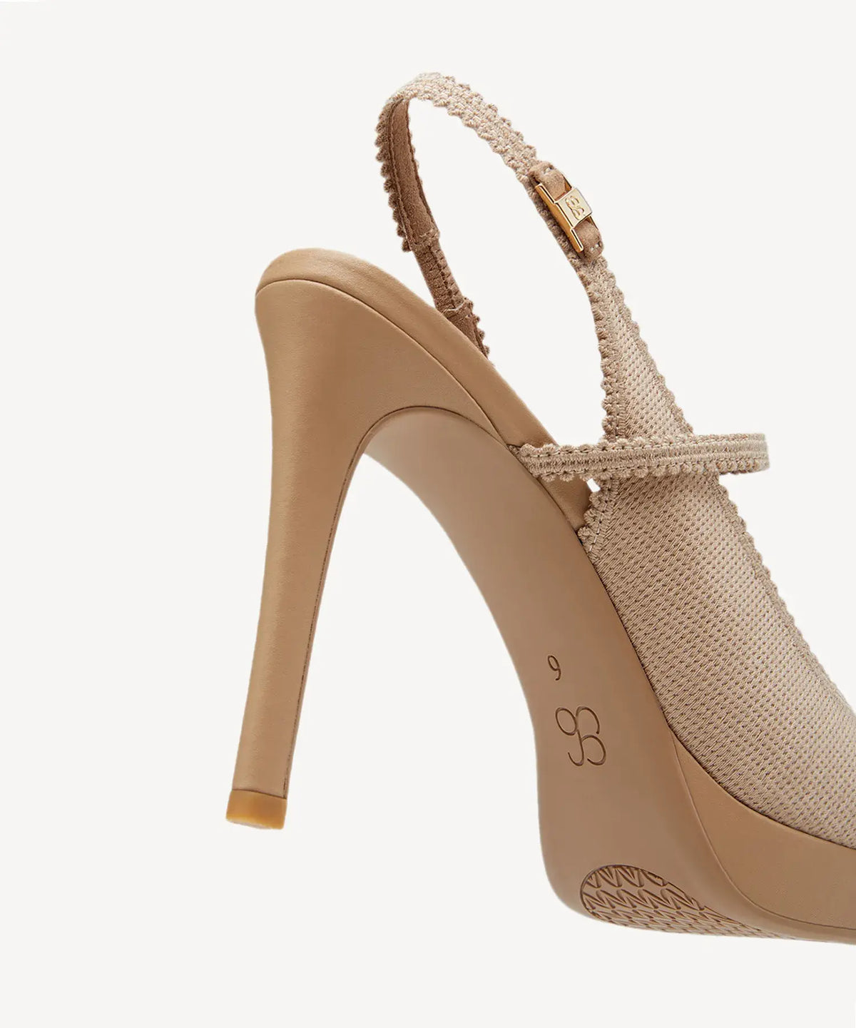 EmbroDance Pointed Toe Platform Heeled Slingback