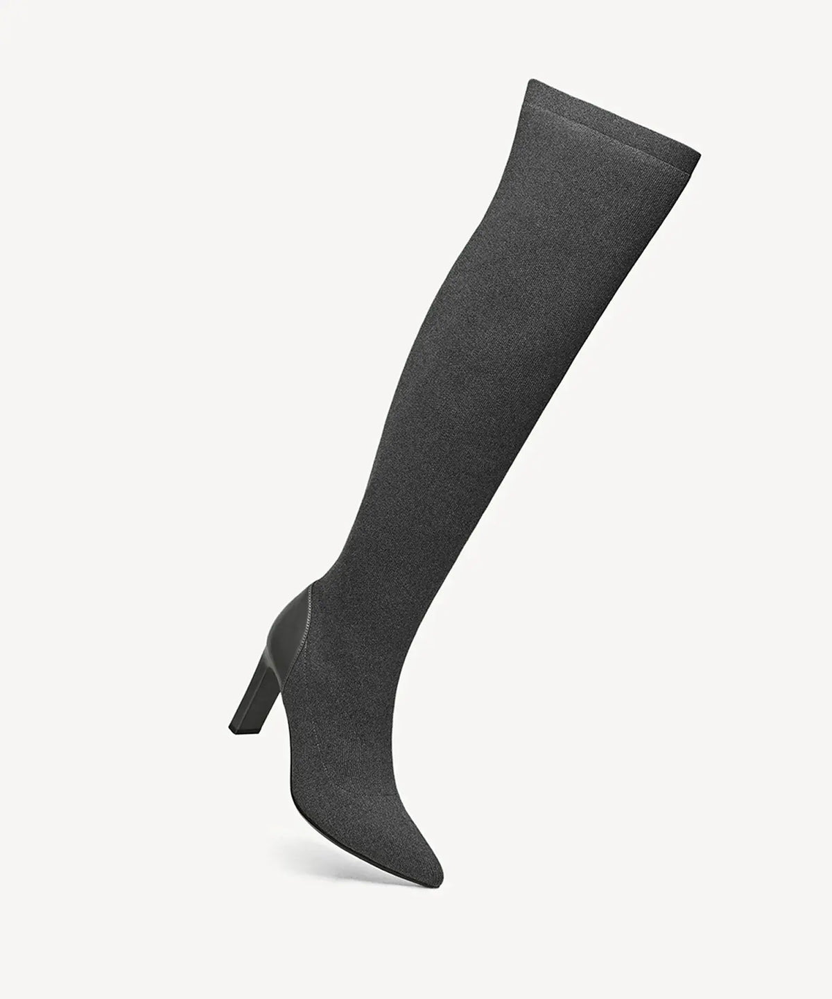 VersaStyle Pointed Toe Block Heel Over-the-Knee Boot