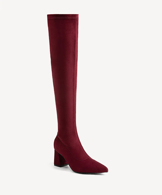 Minimalist Zipper Pointed Toe High Boot