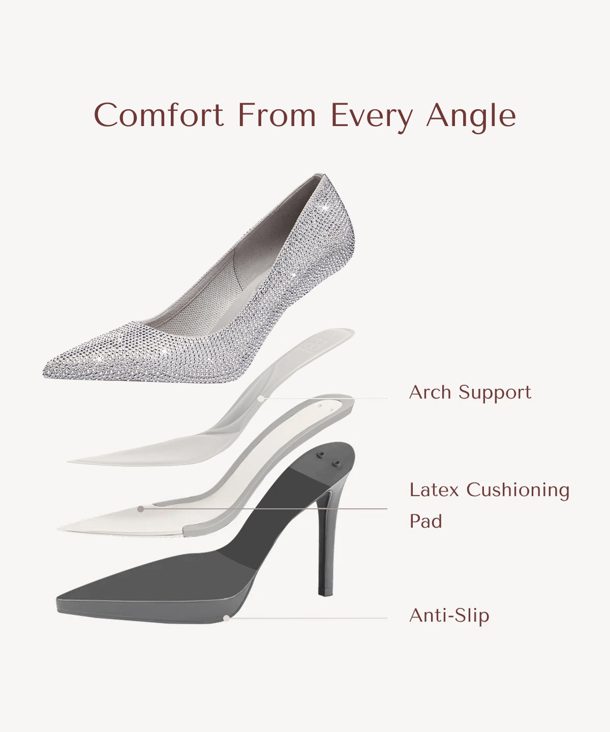 StyleFlex Pointed Toe Heeled Platform Pump