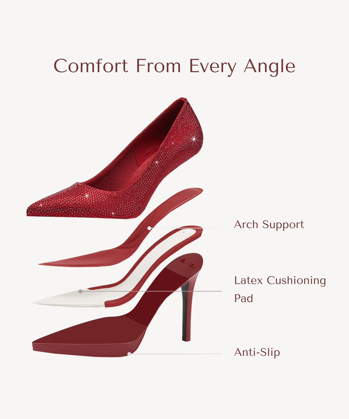 StyleFlex Pointed Toe Heeled Platform Pump