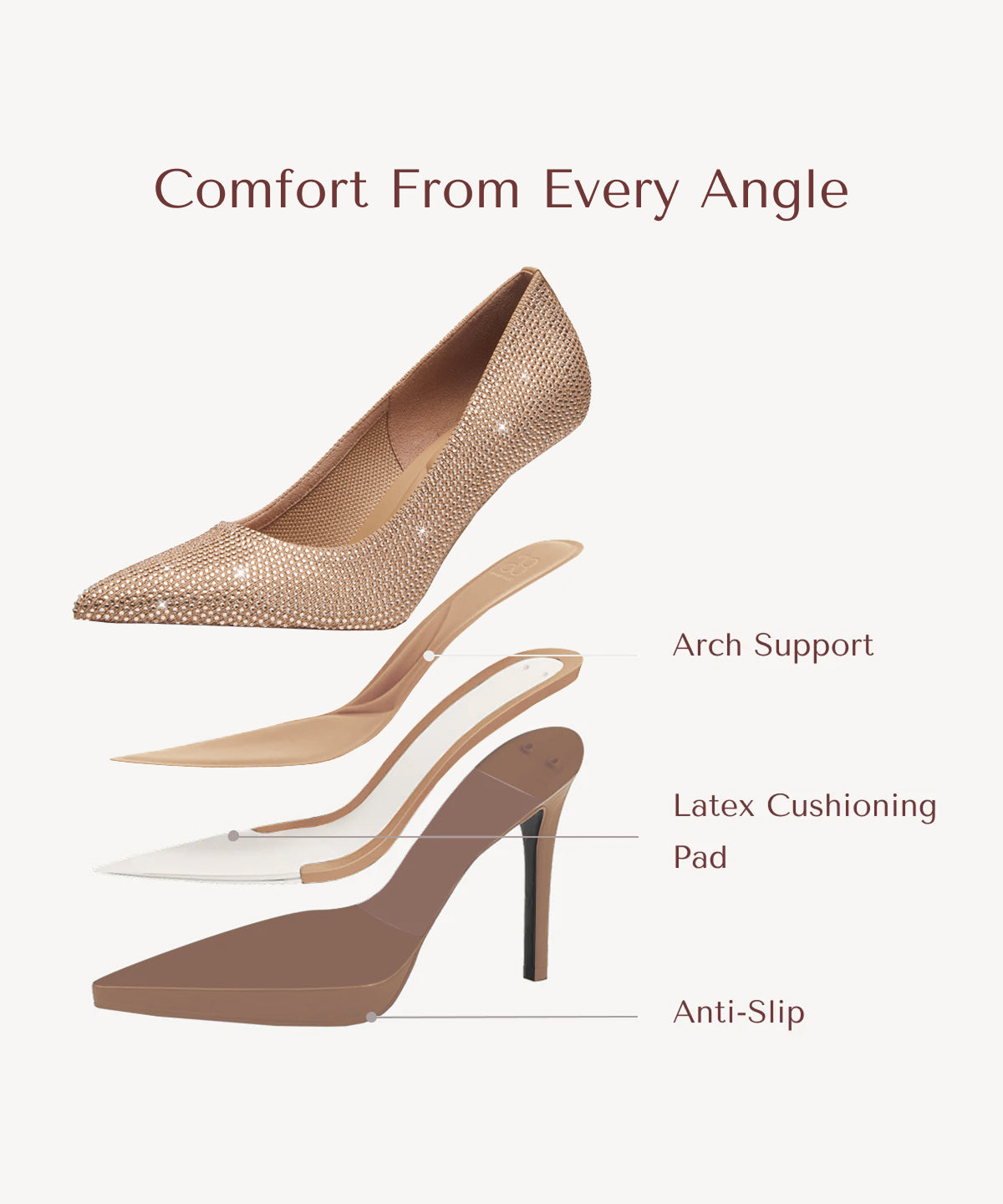 StyleFlex Pointed Toe Heeled Platform Pump