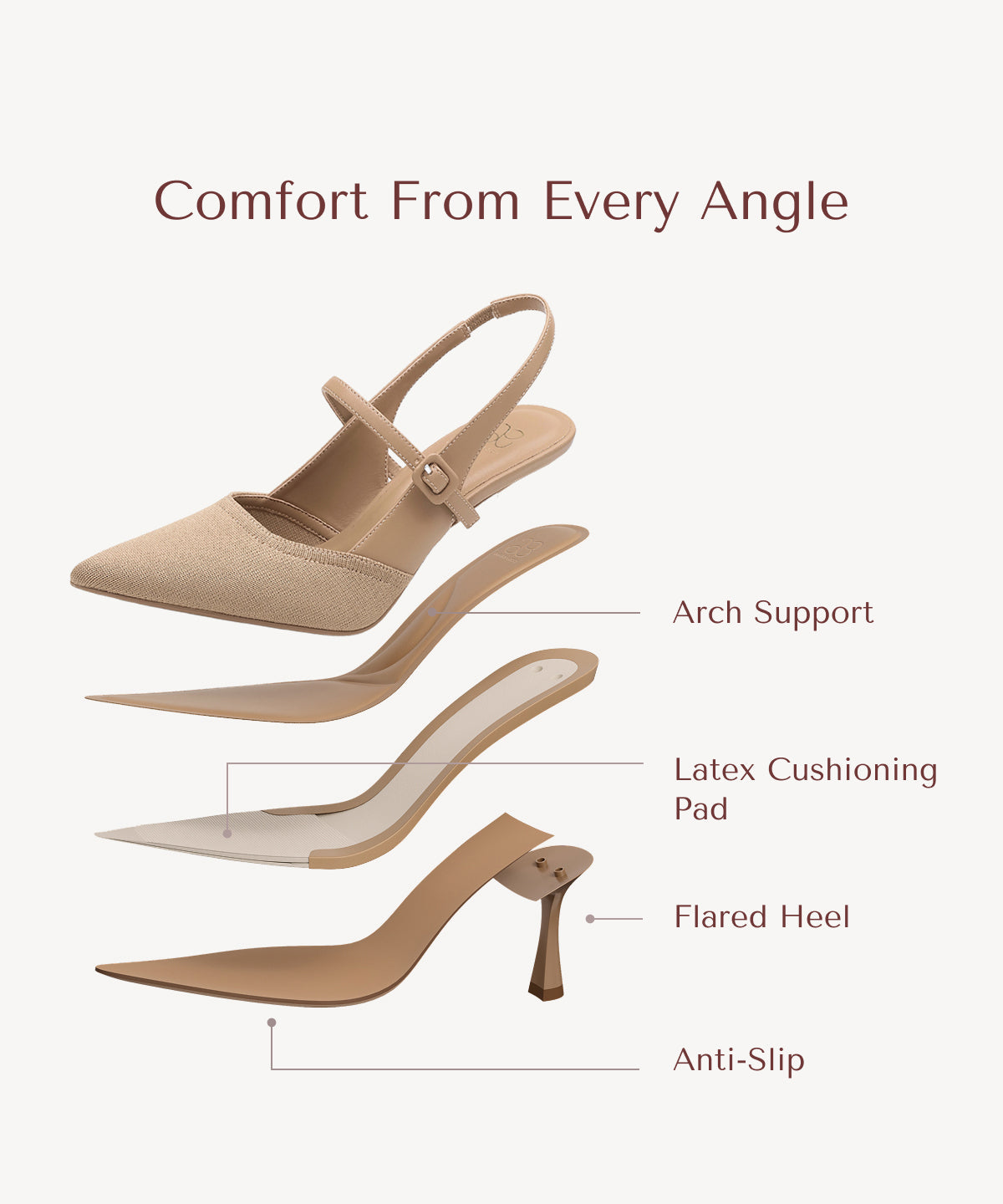 StrikeStep Elegant Stiletto Heeled Slingback