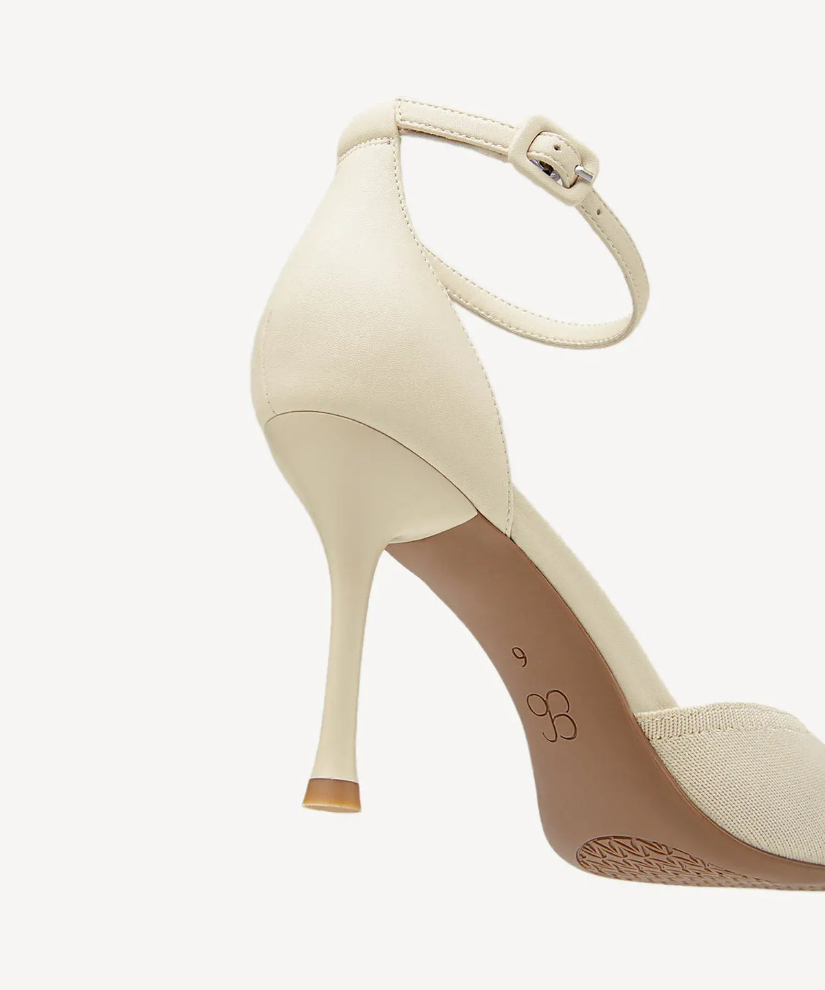Bicolor Strapped Pointed Toe Stiletto Pump