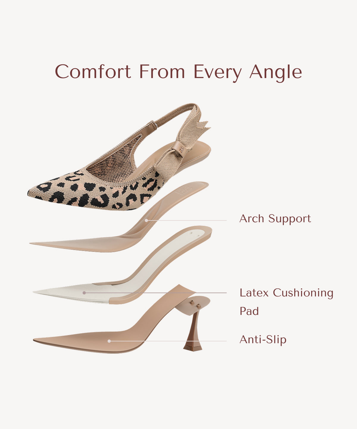 EverLush Bowknot Pointed Toe Heeled Slingback
