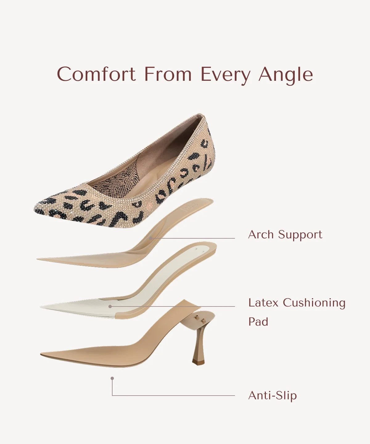 EternalPace Diamond Pointed Toe Heeled Pump