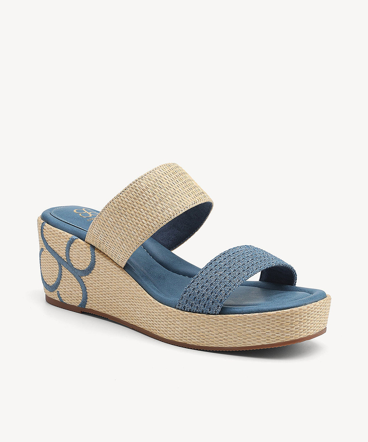 CrestWedge Double Strap Espadrilles Sandal