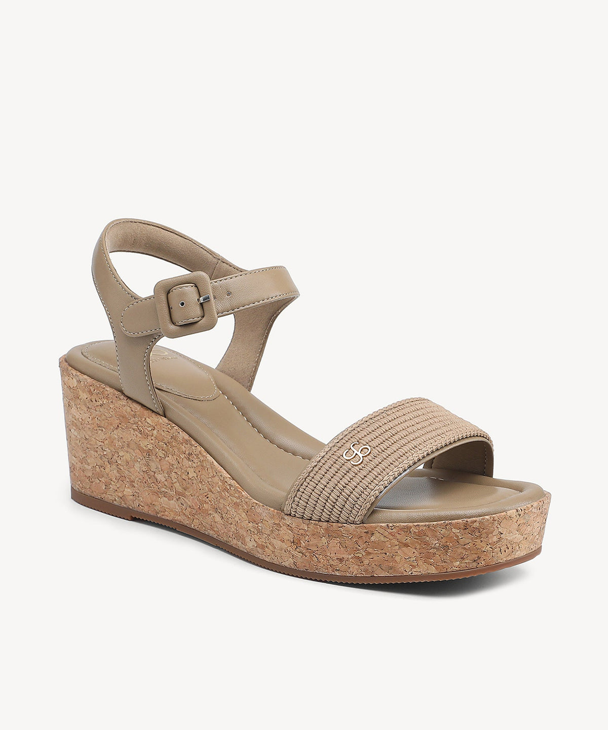TerraLoft Square Toe Wedge Sandal