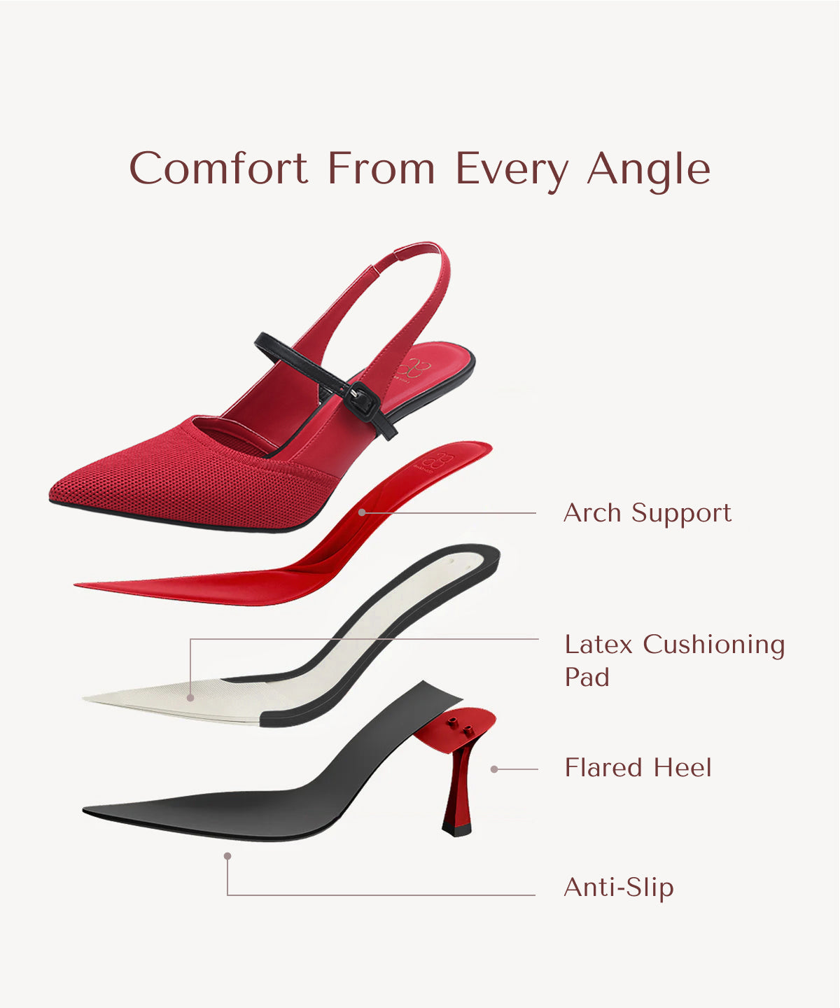 StrikeStep Elegant Stiletto Heeled Slingback