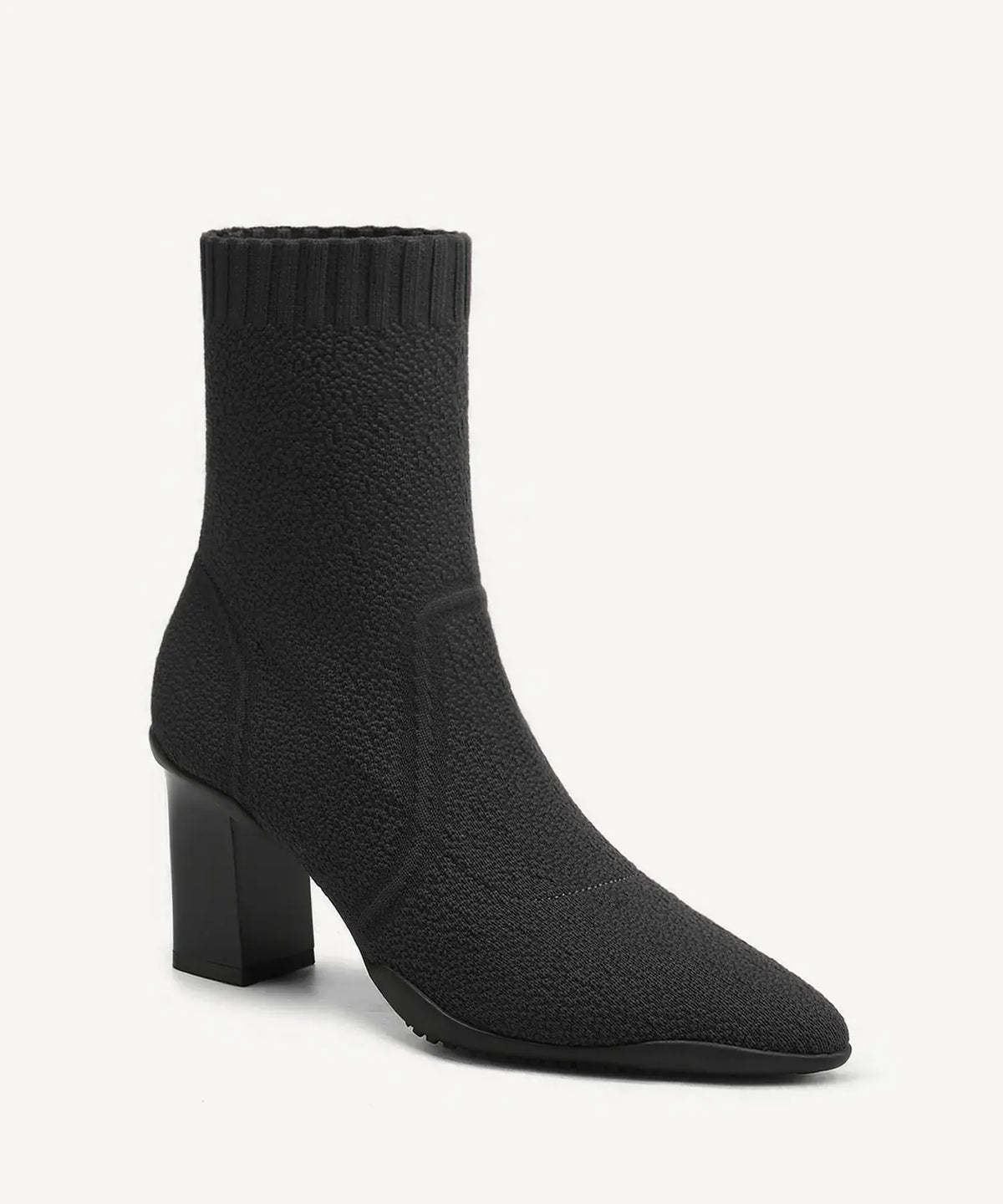 BelleVoyage Block Pointed Toe Sock Ankle Boot
