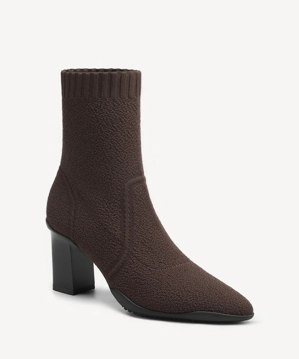 BelleVoyage Block Pointed Toe Sock Ankle Boot