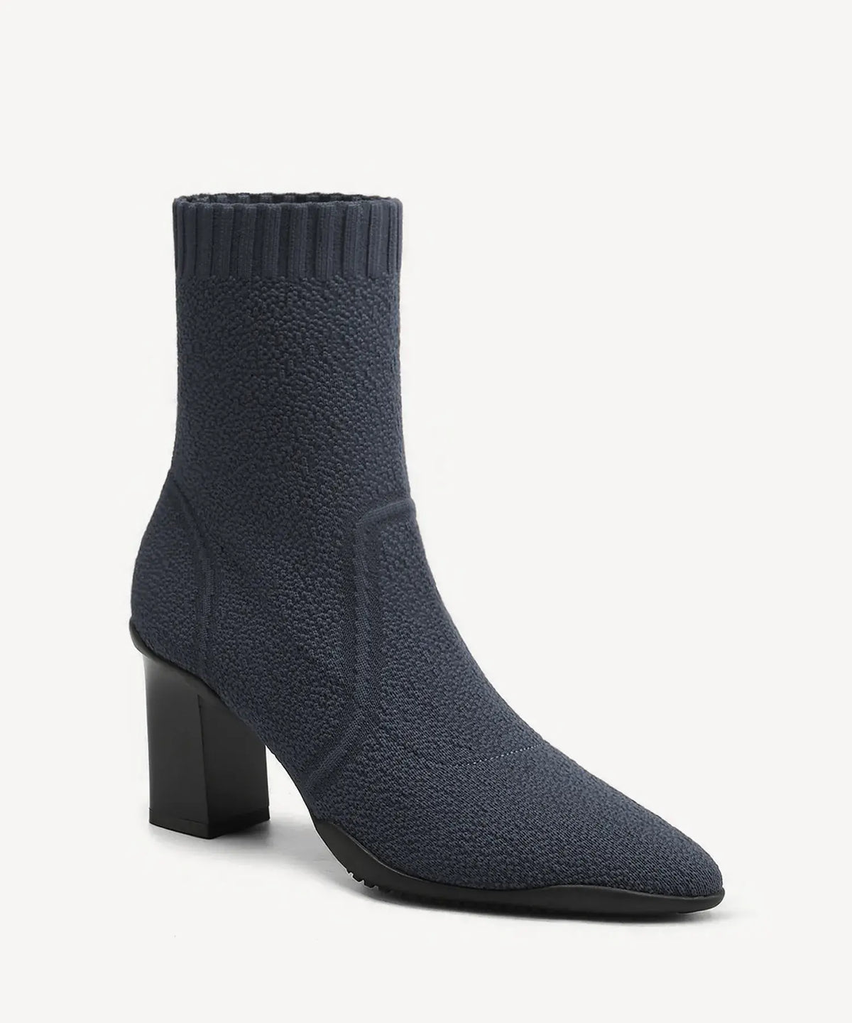 BelleVoyage Block Pointed Toe Sock Ankle Boot