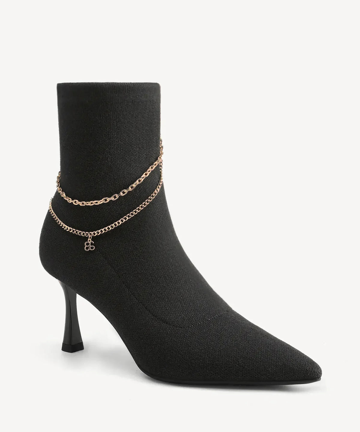 Trendy Chain Luxe Pointed Toe Ankle Boot