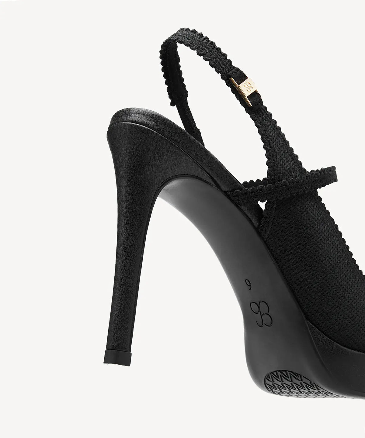 EmbroDance Pointed Toe Platform Heeled Slingback
