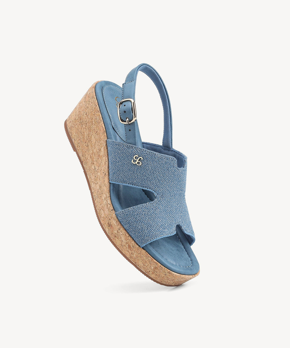 CorkLuxe H-Band Square Toe Wedge Sandal