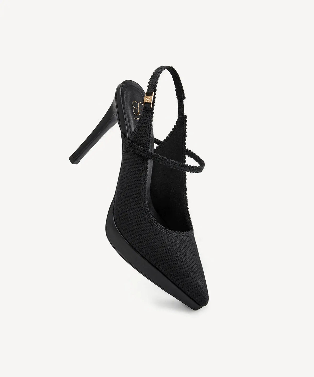EmbroDance Pointed Toe Platform Heeled Slingback