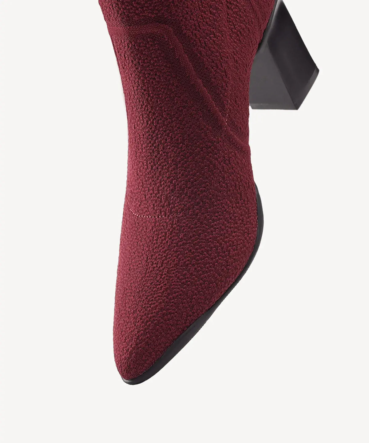 BelleVoyage Block Pointed Toe Sock Ankle Boot