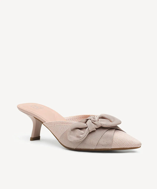 BelleKnot Pointed Toe Heeled Mule