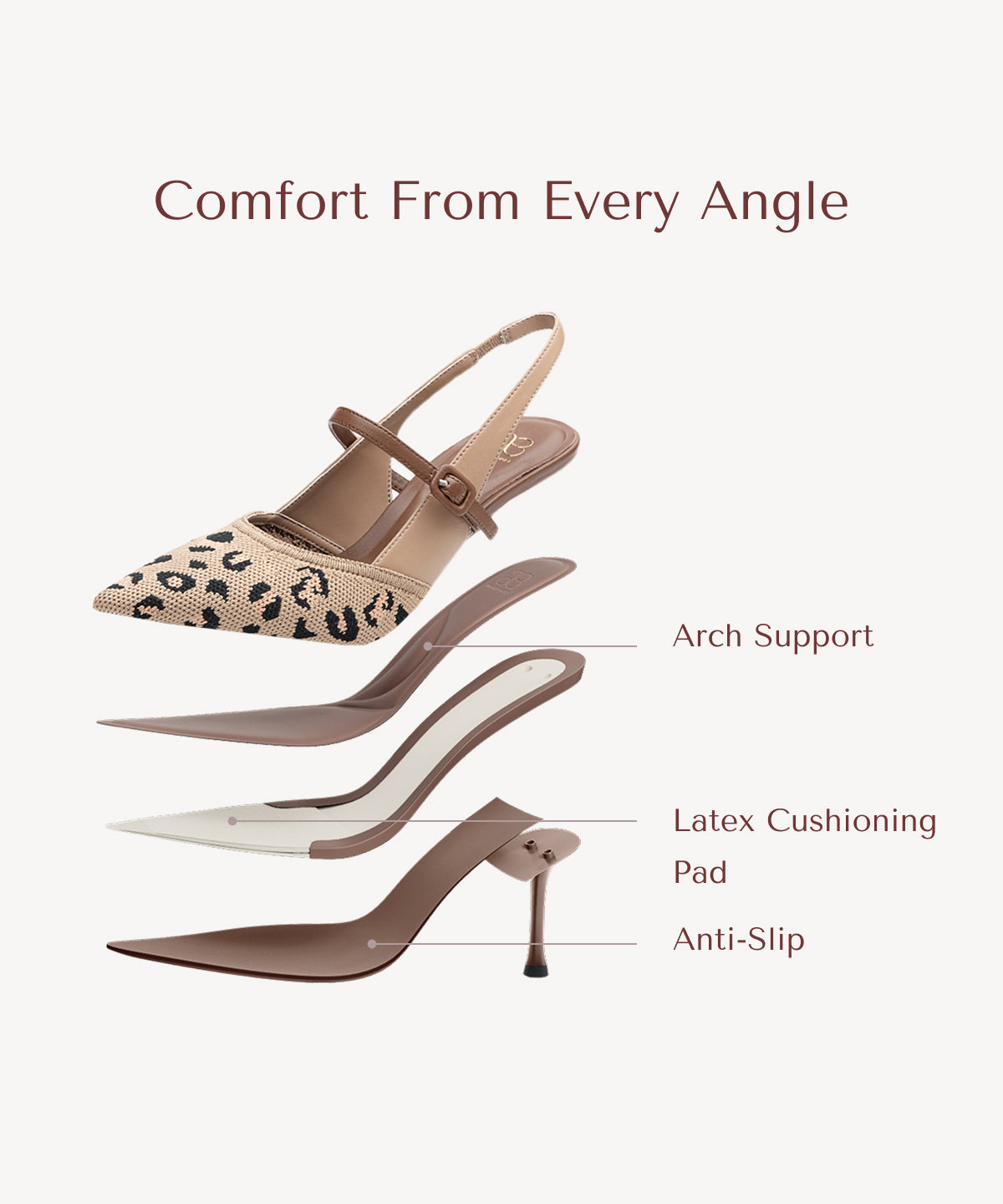 StrikeStep Elegant Stiletto Heeled Slingback