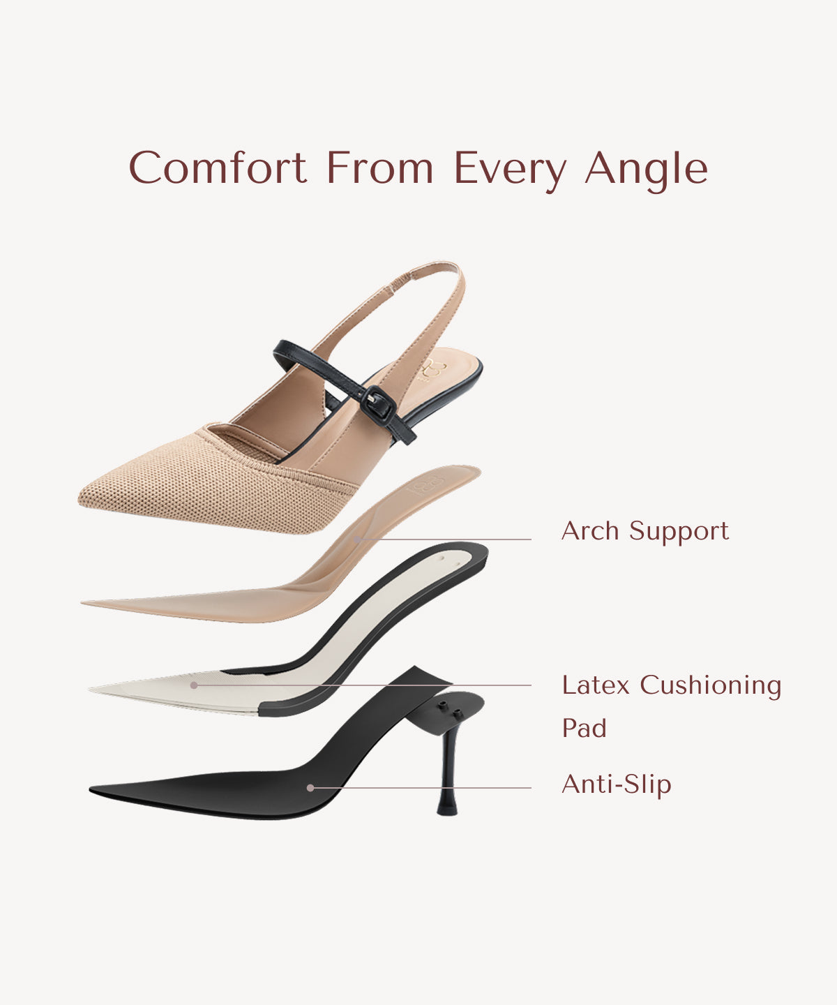 StrikeStep Elegant Stiletto Heeled Slingback